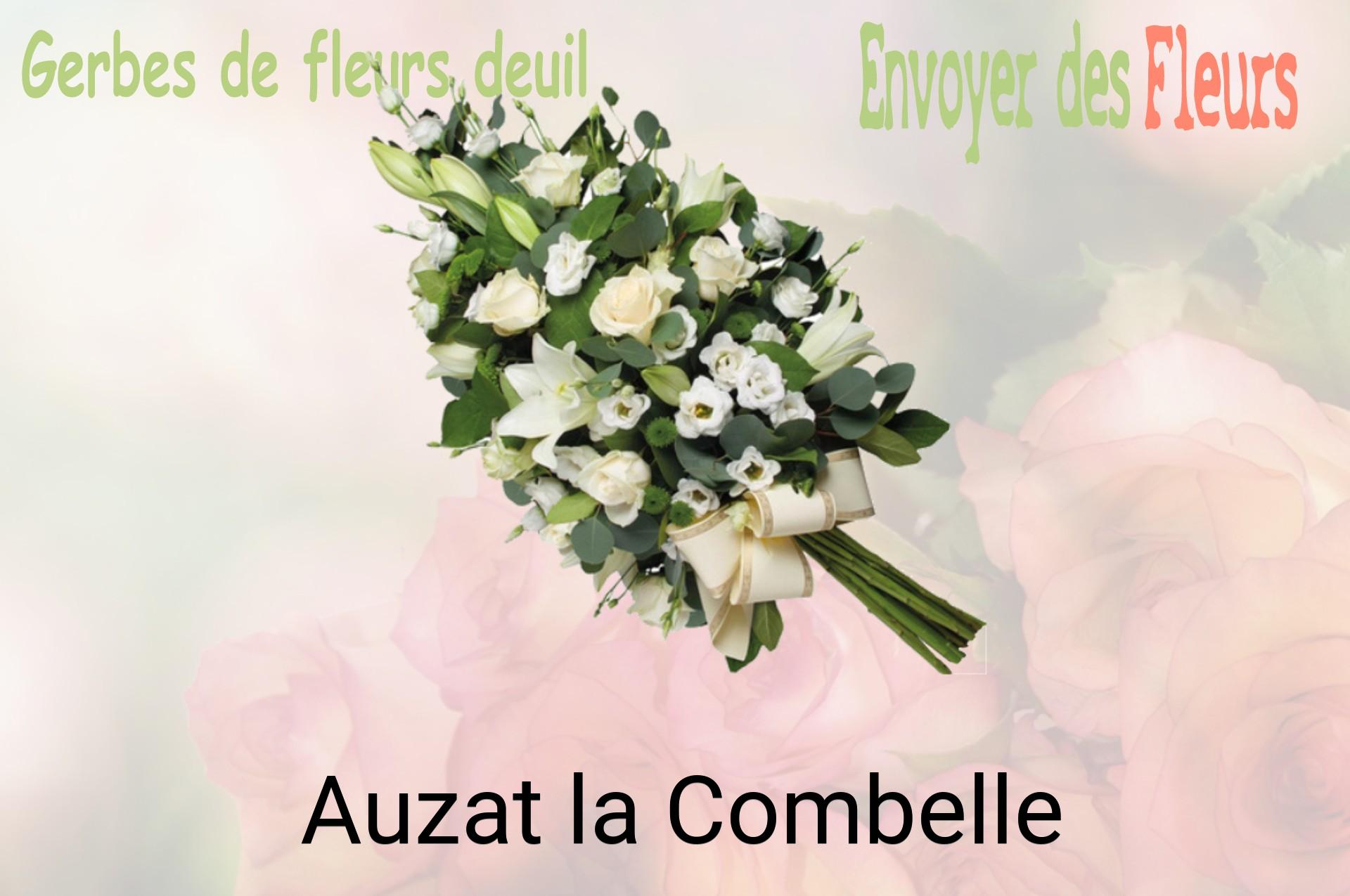 Gerbe de fleurs de deuil livrée à Auzat-la-Combelle